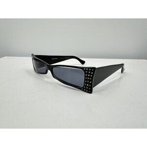 Vintage Deffaugt Vision Paris Swarovski Embellished Rectangular Sunglasses (LE-3